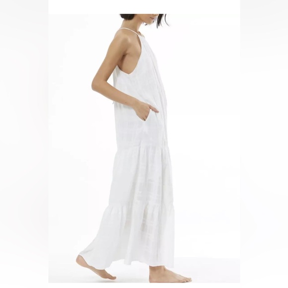 Young Fabulous & Broke YFB Emmy Maxi Dress In Bone White Summer Beach size S - Picture 3 of 6